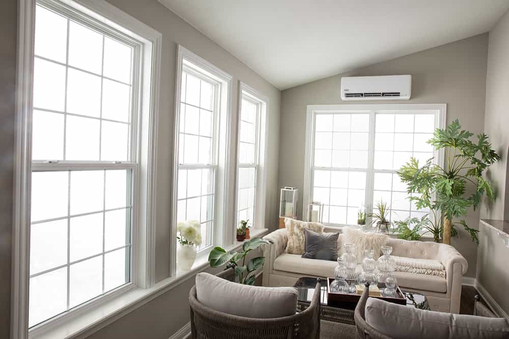 ductless in a sunroom.